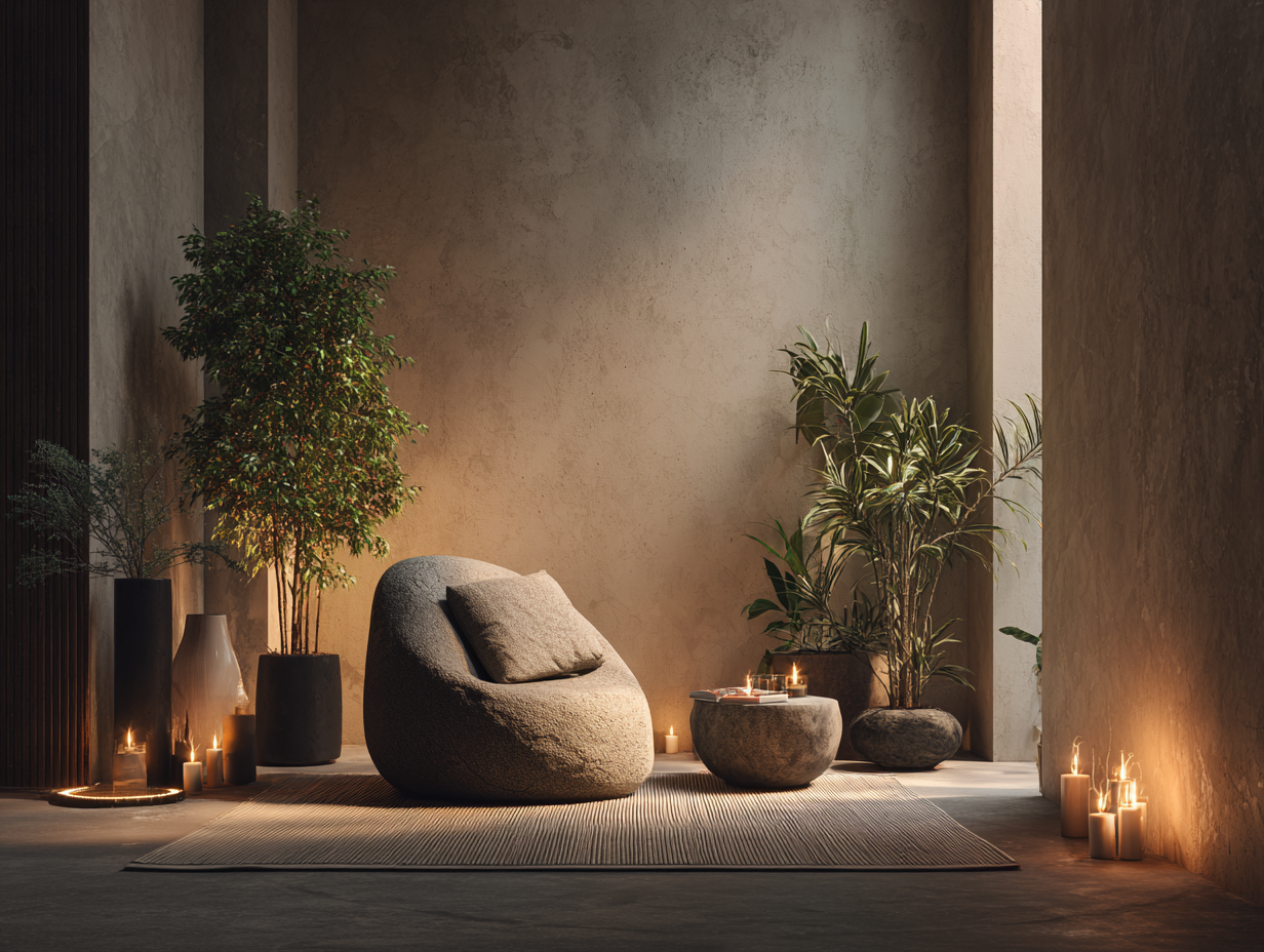 Instructor de yoga en postura de meditación